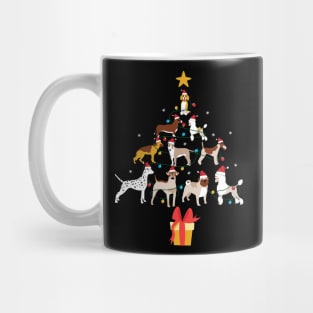 Merry Dogmas Dog Christmas Tree Christmas Tree Made of Dogs Dog Lover Christmas Gift Mug